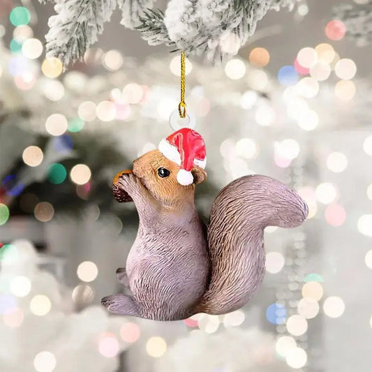 Christmas Squirrel Rabbit Elk Bird Animal Ornaments - Festive Tree Hanging Decorations FurryZone