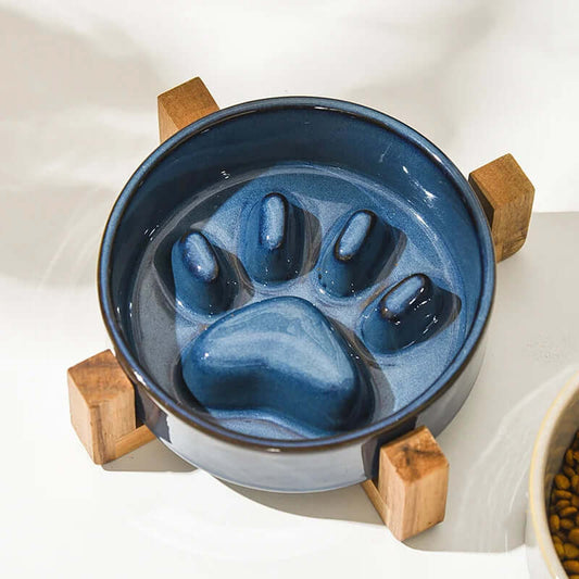 Slow Food Ceramic Bowl for Dogs and Cats - FurryZone