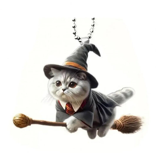 Magical Cat Halloween Ornament - Christmas Tree Cat Pendant for Home & Car Decor FurryZone