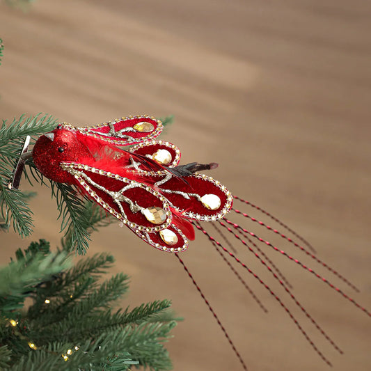 Colorful Feather Simulation Birds for Christmas Tree Decoration FurryZone