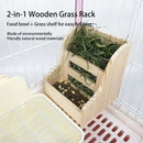 Rabbit Grass Feeder Wooden Bowl - FurryZone