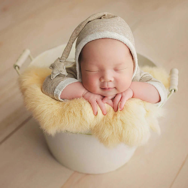 Rabbit Fur Blanket for Newborn Girls - FurryZone