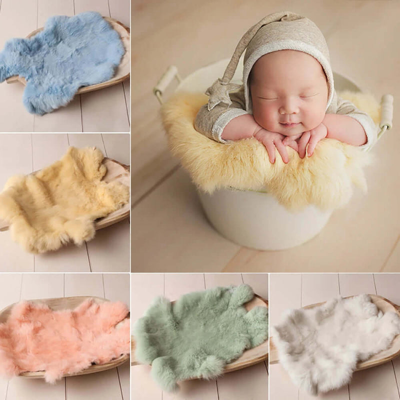 Rabbit Fur Blanket for Newborn Girls - FurryZone