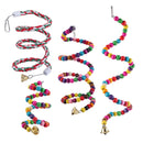 Bird Toys Set Swing Chewing Training Toys Small Parrot Hanging Hammock Parrot Cage Bell Perch Toys with Ladder Pet Supplies 1pc - FurryZone