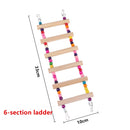 Bird Toys Set Swing Chewing Training Toys Small Parrot Hanging Hammock Parrot Cage Bell Perch Toys with Ladder Pet Supplies 1pc - FurryZone