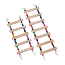Bird Toys Set Swing Chewing Training Toys Small Parrot Hanging Hammock Parrot Cage Bell Perch Toys with Ladder Pet Supplies 1pc - FurryZone