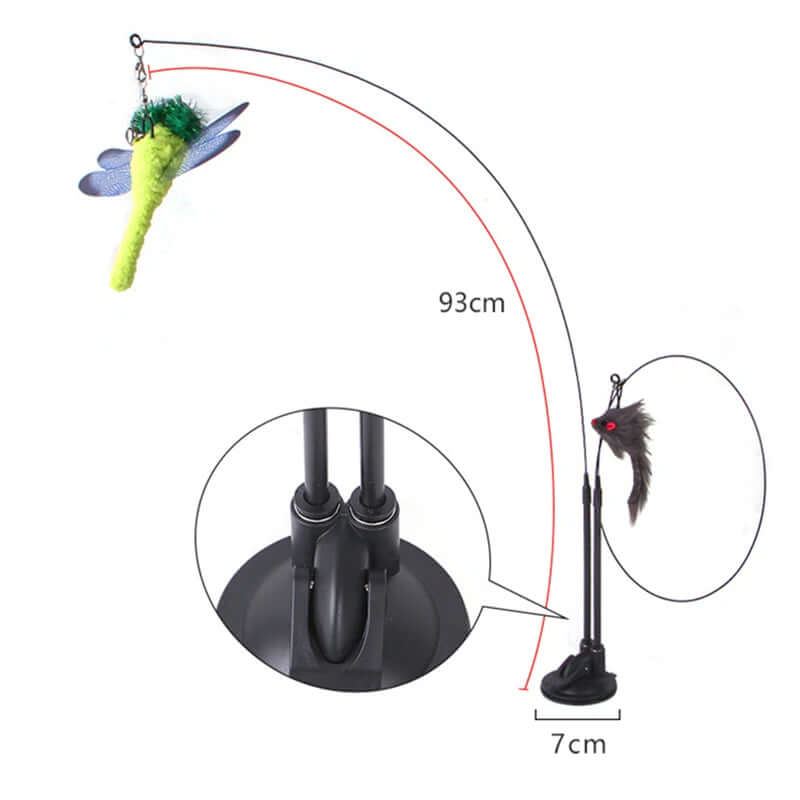 Interactive Feather Bird Cat Toy - FurryZone