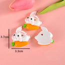 10pcs Carrot Rabbit Resin Flat Back Embellishments - FurryZone