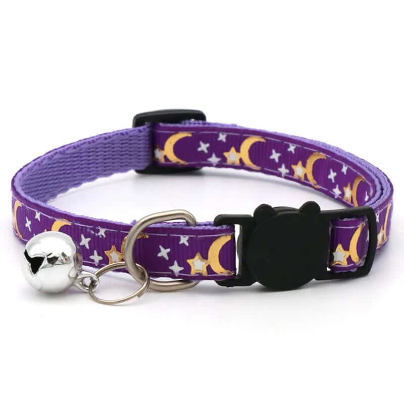 Pet Collar With Bell Cartoon Footprint Colorful Dog Puppy Kitten Collar Adjustable Safety Bell Ring Necklace Pet Accessories FurryZone
