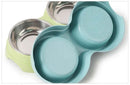 Double Stainless Steel Pet Bowls - FurryZone