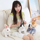 Simulation Kawaii Long-Eared Realistic Rabbit Plush Toy - FurryZone