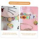 Pet Collar With Bell Cartoon Footprint Colorful Dog Puppy Kitten Collar Adjustable Safety Bell Ring Necklace Pet Accessories FurryZone