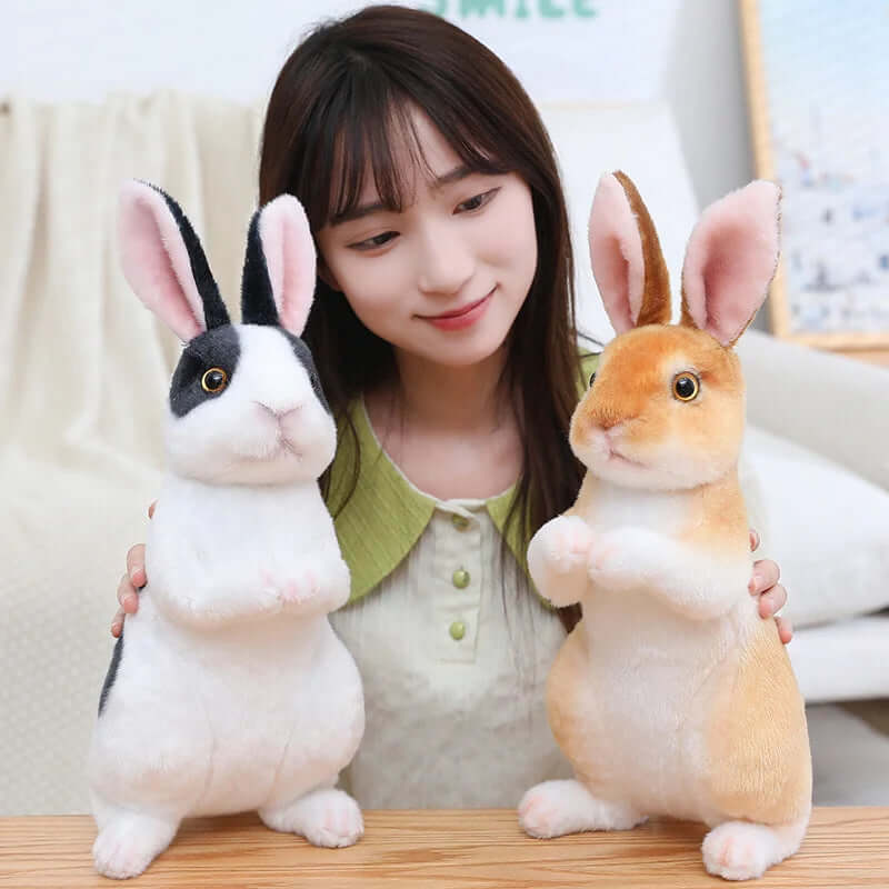 20cm Realistic Rabbit Plush Toy - FurryZone