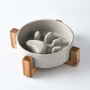 Slow Food Ceramic Bowl for Dogs and Cats - FurryZone
