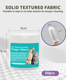 Pet Cleaning Finger Wipes – 50pcs Disposable for Teeth, Ears & Eyes - FurryZone