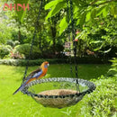 Bird Flower Shaped Hanging Bird Feeder Birdbath - FurryZone