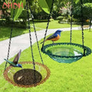 Bird Flower Shaped Hanging Bird Feeder Birdbath - FurryZone