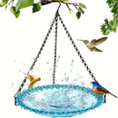 Bird Flower Shaped Hanging Bird Feeder Birdbath - FurryZone