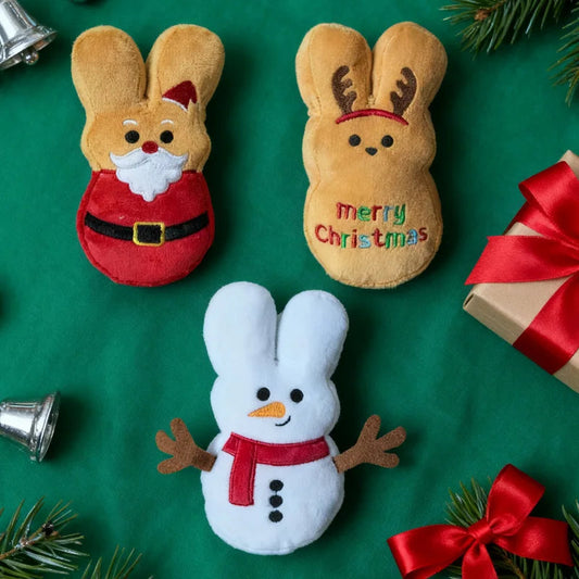 Kawaii Christmas Plush Toys - Elk Rabbit Santa Claus & Snowman Dolls FurryZone