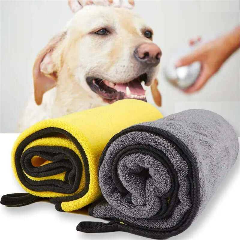 Pet Bath Microfiber Absorbent Soft Towel - FurryZone