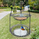 Bird Flower Shaped Hanging Bird Feeder Birdbath - FurryZone
