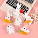 10pcs Carrot Rabbit Resin Flat Back Embellishments - FurryZone
