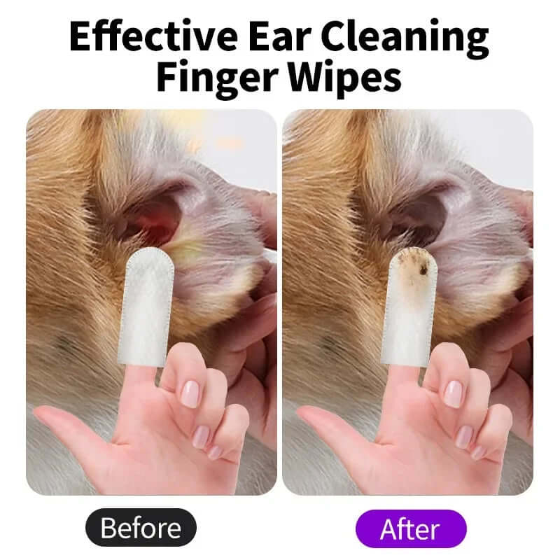 Pet Ear Cleaning Wipes – Fingertip Wipes for Cats & Dogs - FurryZone
