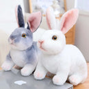 Simulation Kawaii Long-Eared Realistic Rabbit Plush Toy - FurryZone