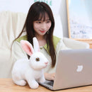Simulation Kawaii Long-Eared Realistic Rabbit Plush Toy - FurryZone