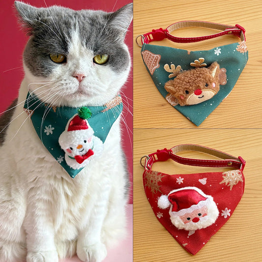 Cute Christmas Scarf Accessories for Cats and Dogs - Holiday Outfits for Small Pets FurryZone