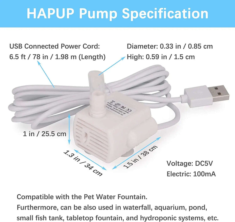 Cat Water Fountain Replacement Pump FurryZone