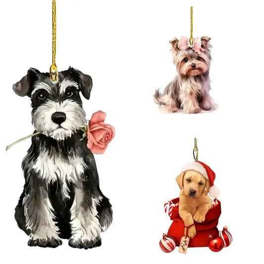 Dog Christmas Ornaments - Acrylic Dog Ornament for Festive Tree Decor FurryZone