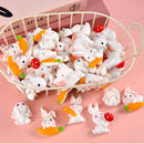 10pcs Carrot Rabbit Resin Flat Back Embellishments - FurryZone