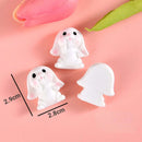 10pcs Carrot Rabbit Resin Flat Back Embellishments - FurryZone