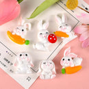 10pcs Carrot Rabbit Resin Flat Back Embellishments - FurryZone