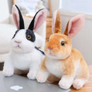 Simulation Kawaii Long-Eared Realistic Rabbit Plush Toy - FurryZone