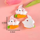 10pcs Carrot Rabbit Resin Flat Back Embellishments - FurryZone