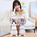 Simulation Kawaii Long-Eared Realistic Rabbit Plush Toy - FurryZone