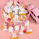 10pcs Carrot Rabbit Resin Flat Back Embellishments - FurryZone