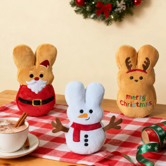 Kawaii Christmas Plush Toys - Elk Rabbit Santa Claus & Snowman Dolls FurryZone