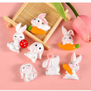 10pcs Carrot Rabbit Resin Flat Back Embellishments - FurryZone