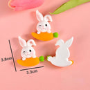 10pcs Carrot Rabbit Resin Flat Back Embellishments - FurryZone