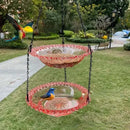 Bird Flower Shaped Hanging Bird Feeder Birdbath - FurryZone