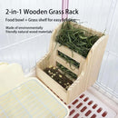 Rabbit Grass Feeder Wooden Bowl - FurryZone