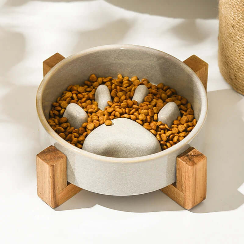 Slow Food Ceramic Bowl for Dogs and Cats - FurryZone