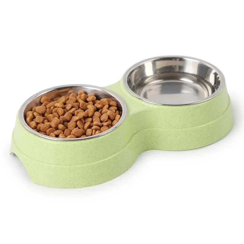 Double Stainless Steel Pet Bowls - FurryZone