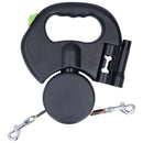 Best Automatic Retractable Double Dog Leash with Flashlight FurryZone