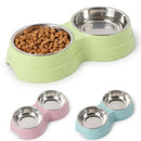 Double Stainless Steel Pet Bowls - FurryZone