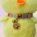 Pet Collar With Bell Cartoon Footprint Colorful Dog Puppy Kitten Collar Adjustable Safety Bell Ring Necklace Pet Accessories FurryZone