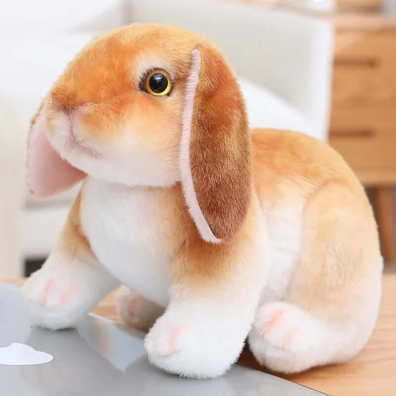 20cm Realistic Rabbit Plush Toy - FurryZone